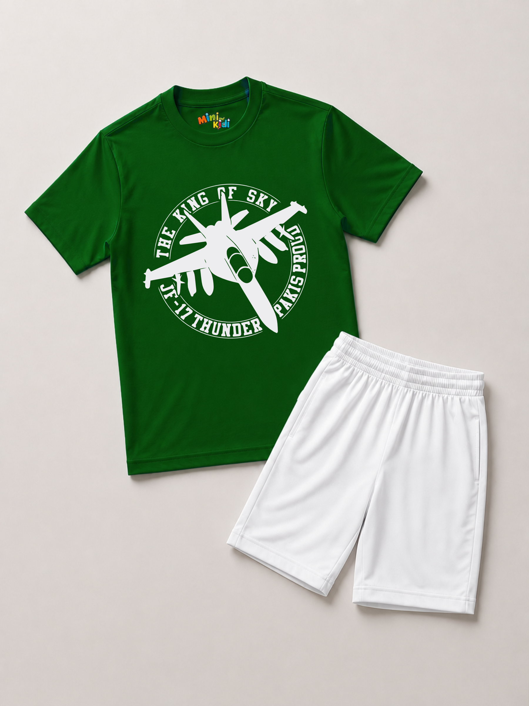 JF-17 Thunder Kids T-Shirt & Shorts Set – MiniKidi ⭐
