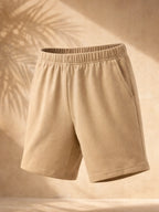 Cotton Jersey Shorts - Khaki