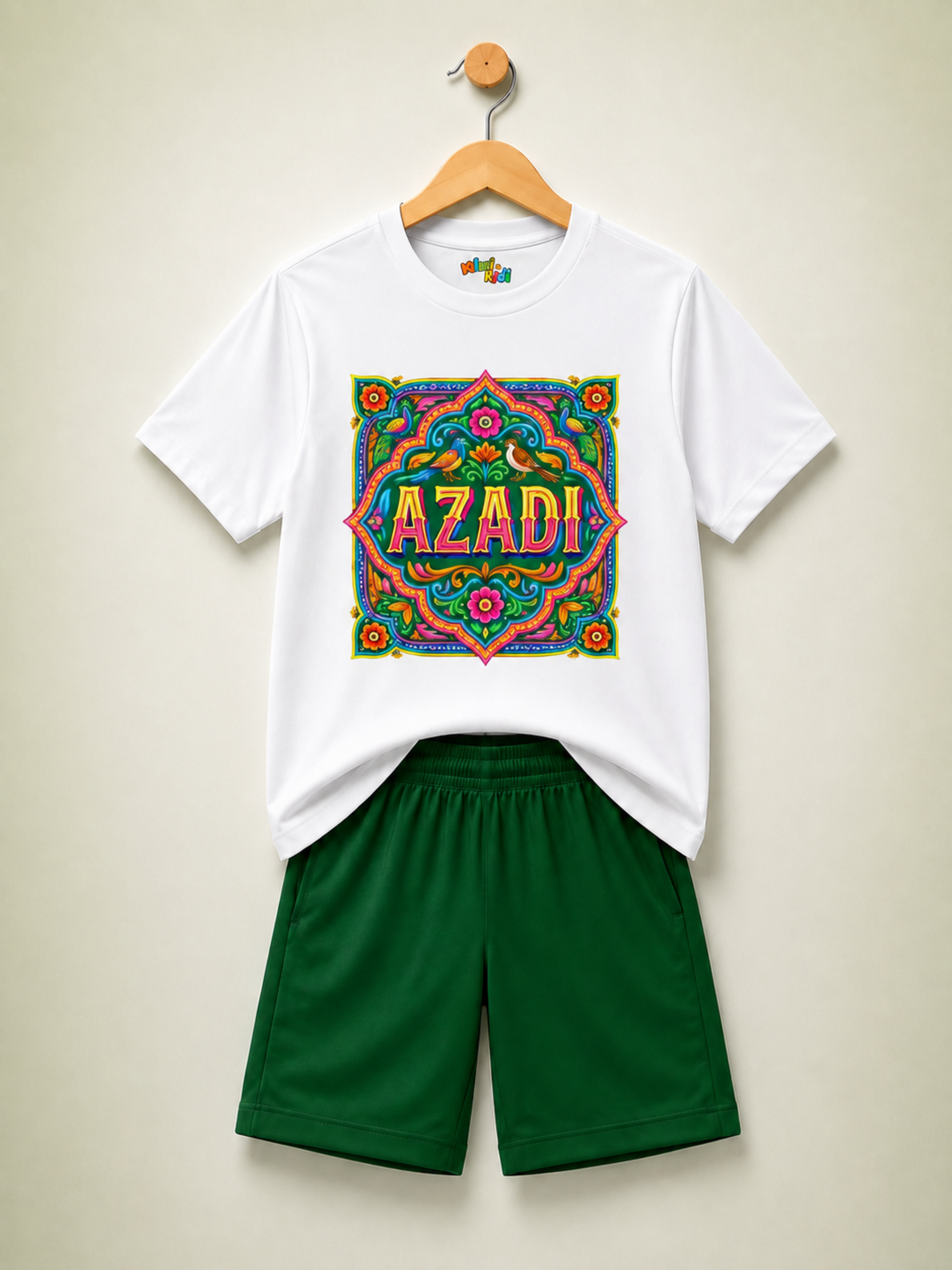 Azadi Heritage Kids Short Set – Mini Kidi