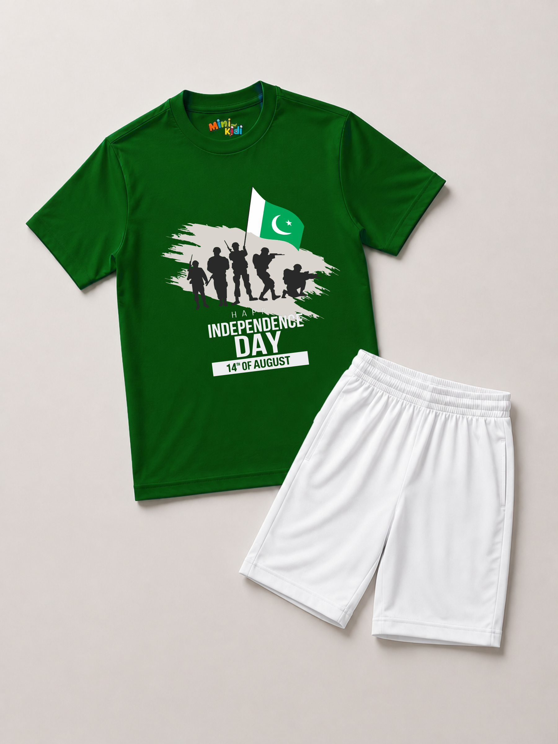 Pakistan Independence Heroes Kids T-Shirt & Shorts Set – MiniKidi ⭐