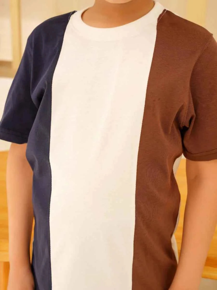 Tri-Color Vertical Panel Suit