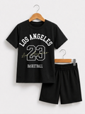 Los Angeles 23 Basketball Graphic Kids T-Shirt & Shorts Set
