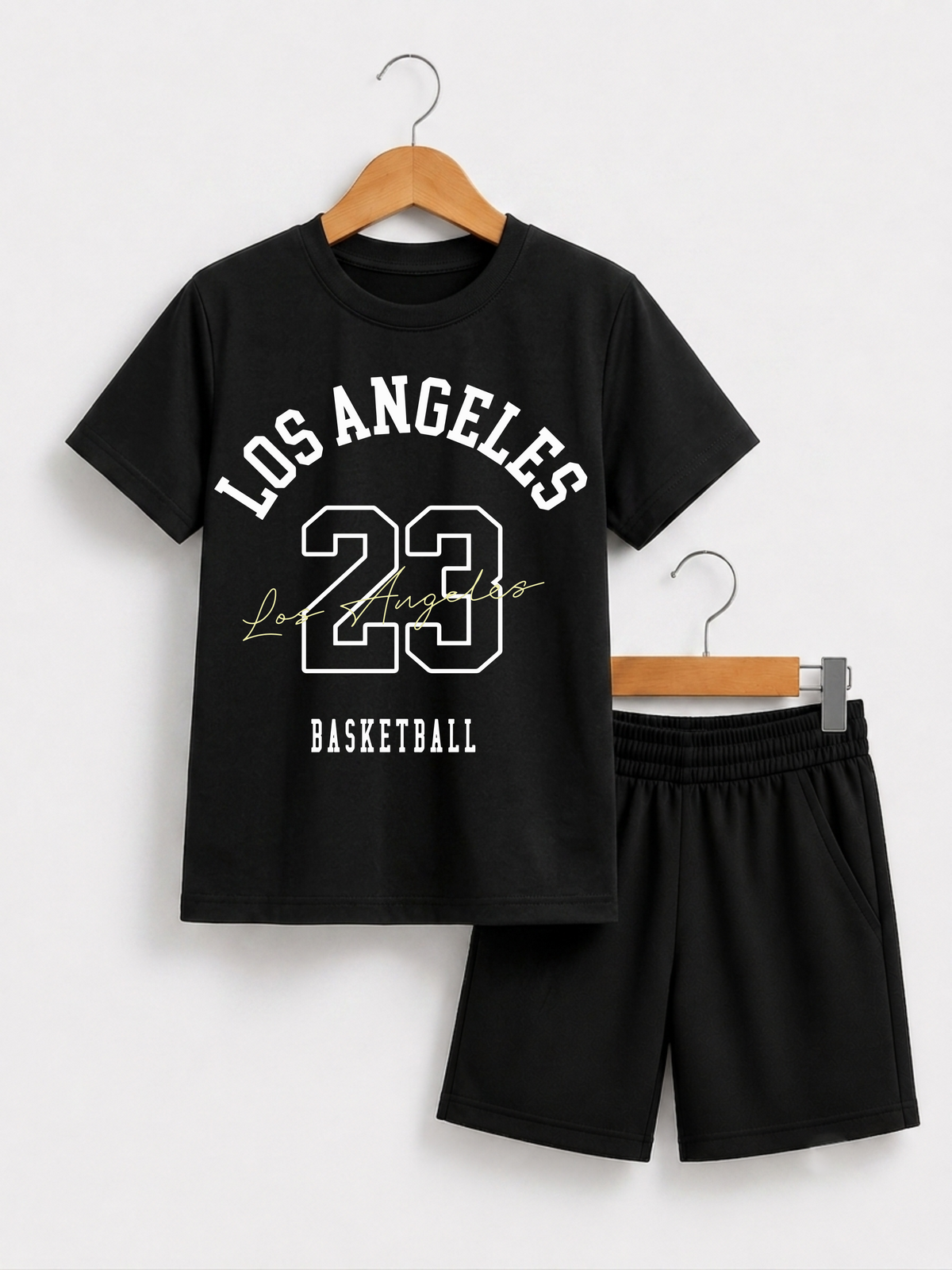 Los Angeles 23 Basketball Graphic Kids T-Shirt & Shorts Set
