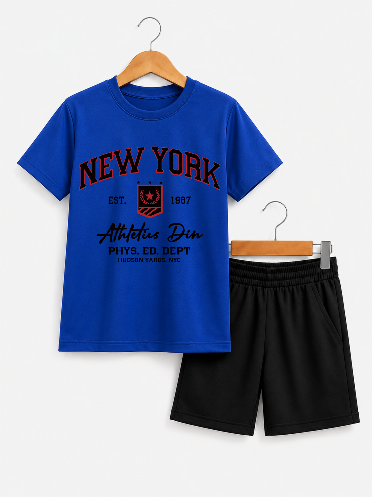New York Athletics Graphic Kids T-Shirt & Shorts Set