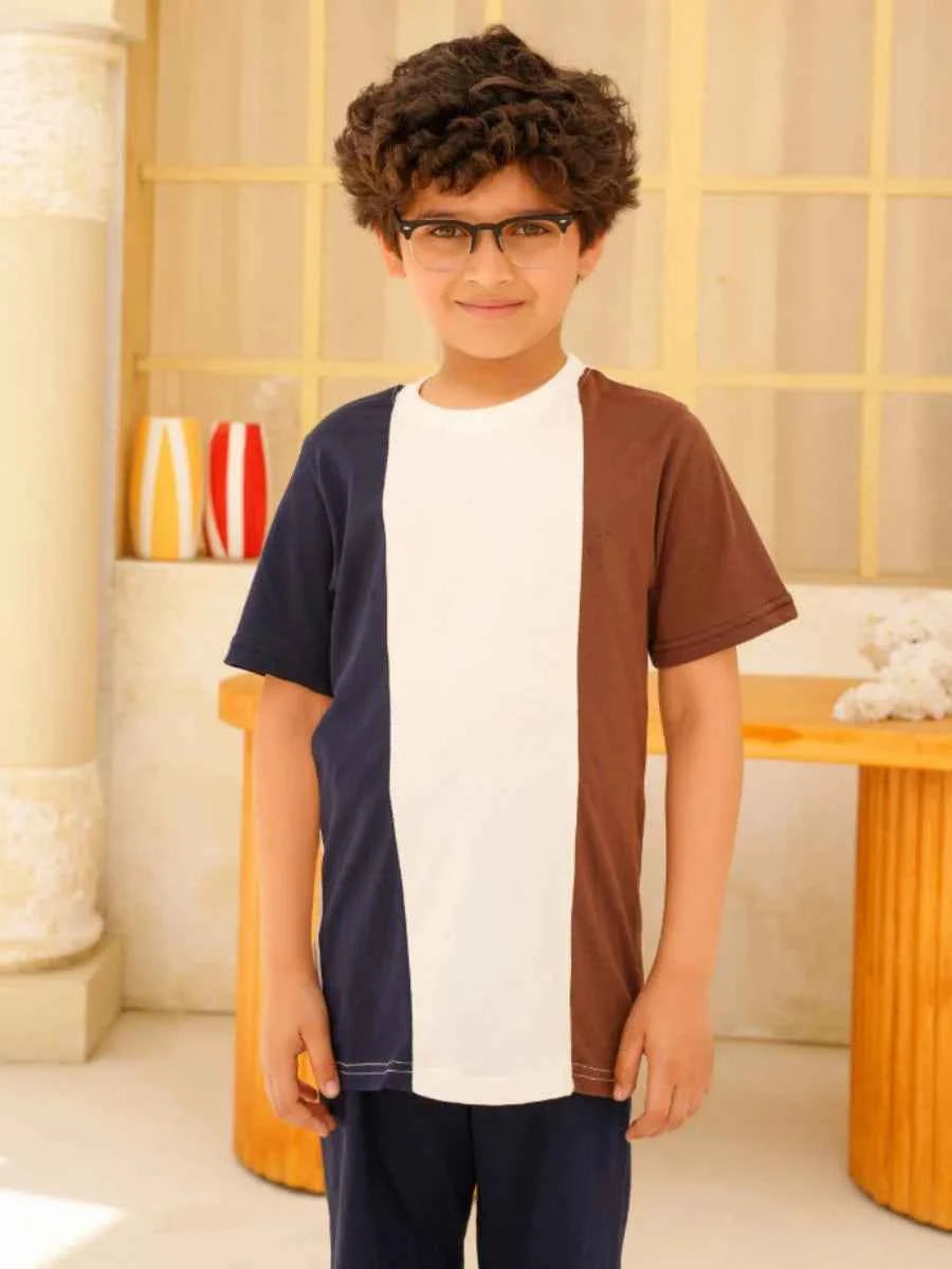 Tri-Color Vertical Panel Suit