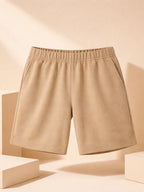 Cotton Jersey Shorts - Khaki