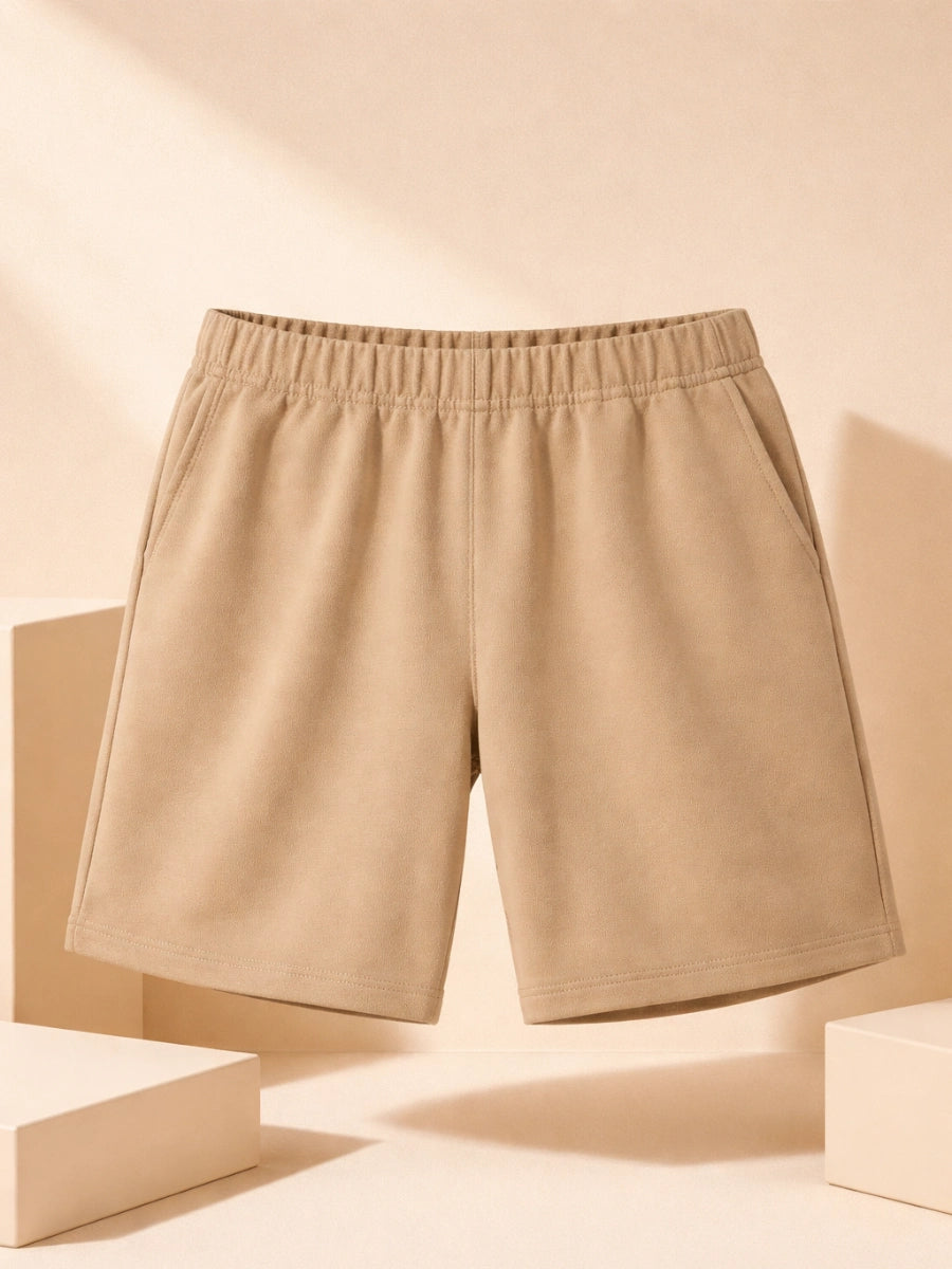 Cotton Jersey Shorts - Khaki