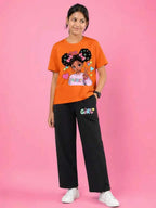 Girls Fun Girl Graphic T-Shirt & Black trouser Set (Copy)