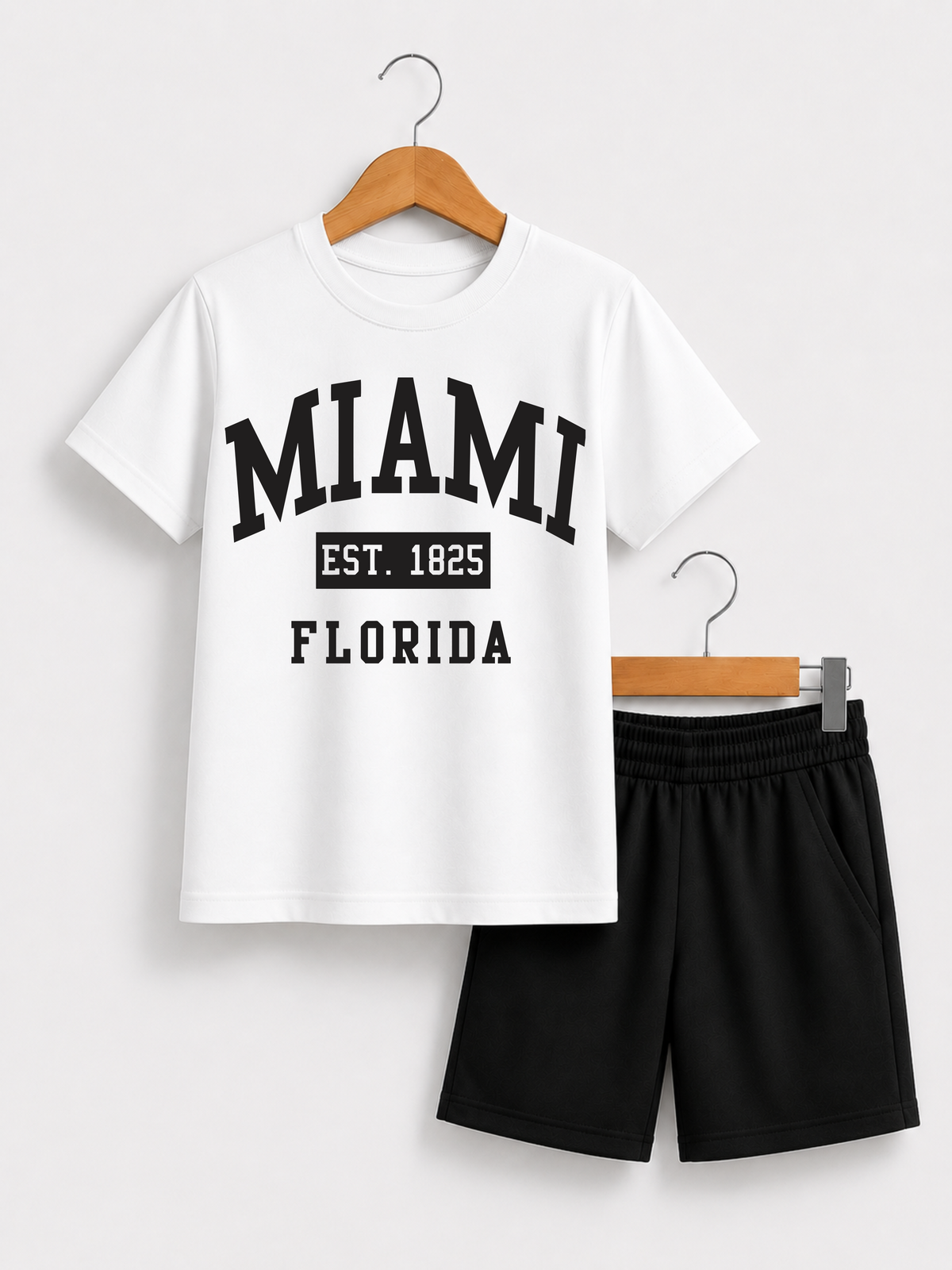 Miami Florida Graphic Kids T-Shirt & Shorts Set