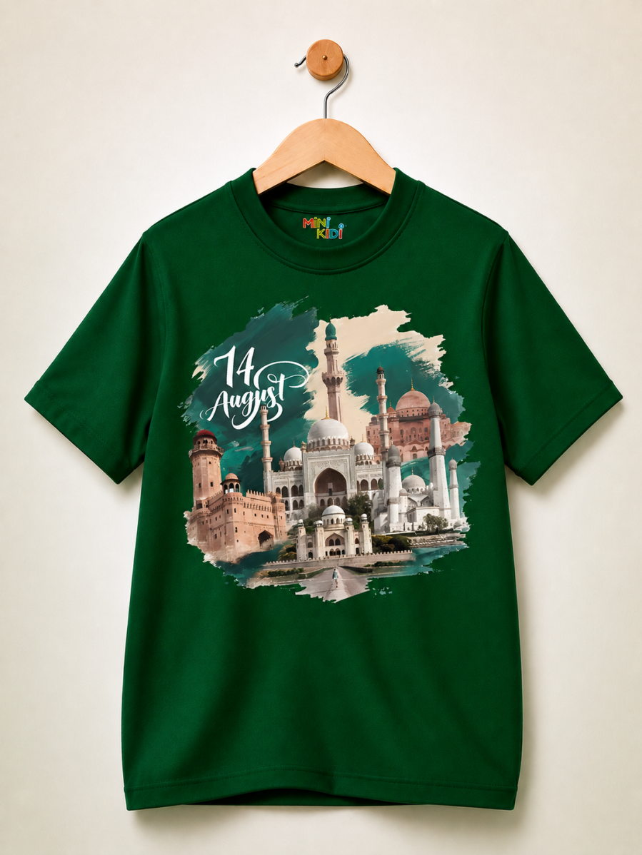 MiniKidi 14th August Pakistan Heritage Graphic T-Shirt