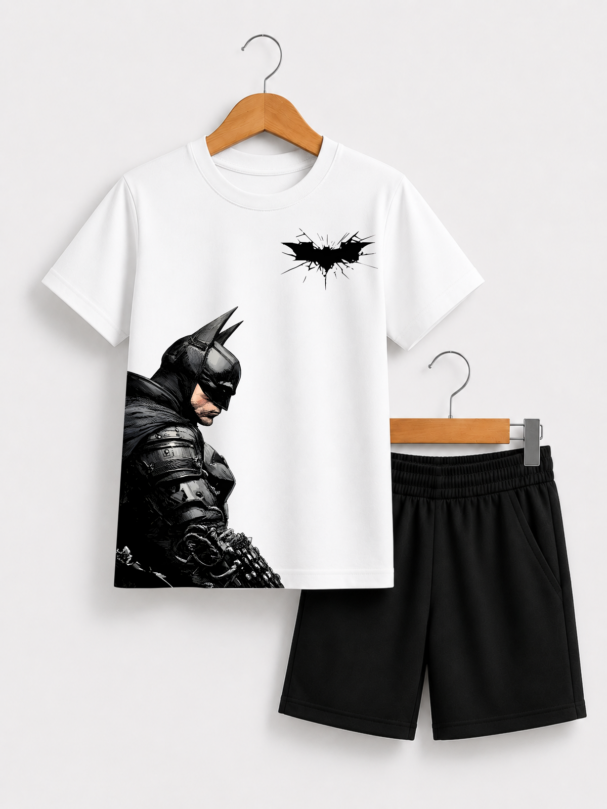 Dark Knight Graphic Kids T-Shirt & Shorts Set