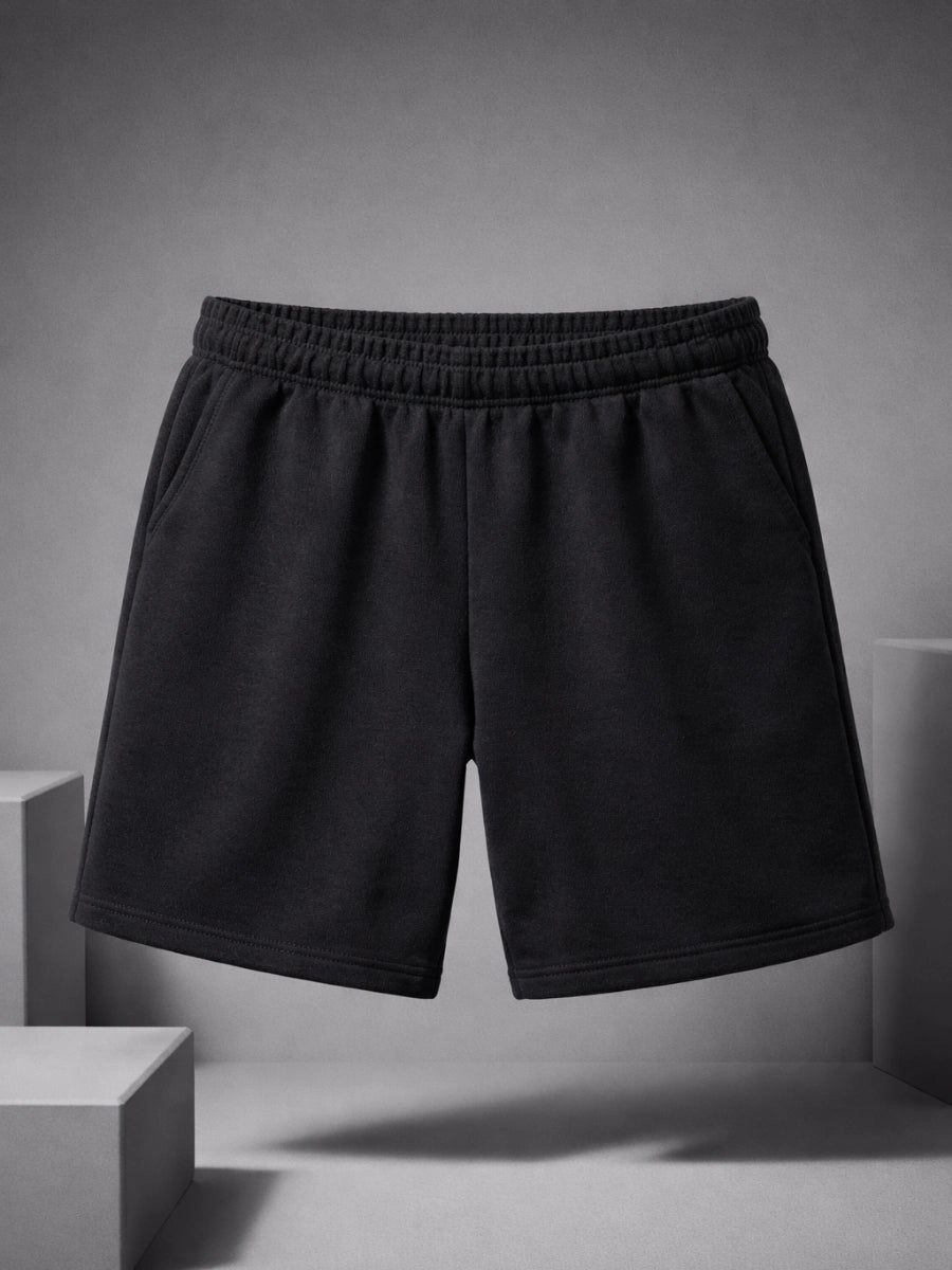 Cotton Jersey Shorts - Jet Black