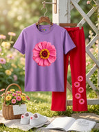 Zinnia Bloom Cotton Suit Set