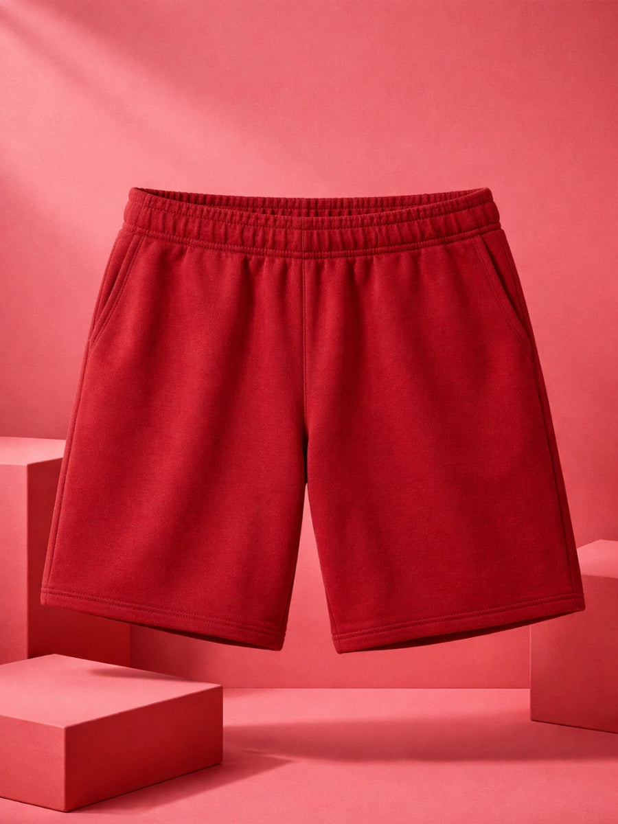 Cotton Jersey Shorts - Red
