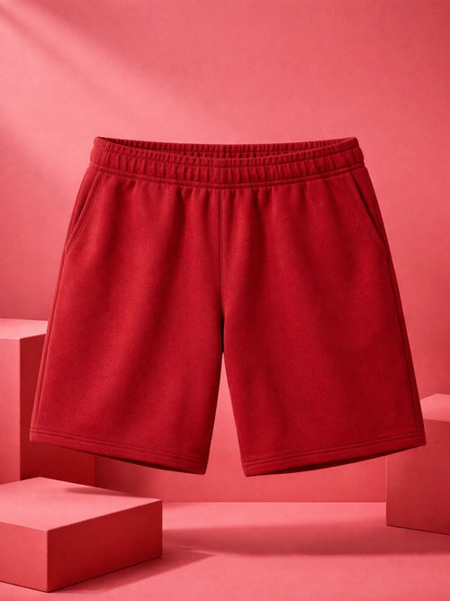 Cotton Jersey Shorts - Red