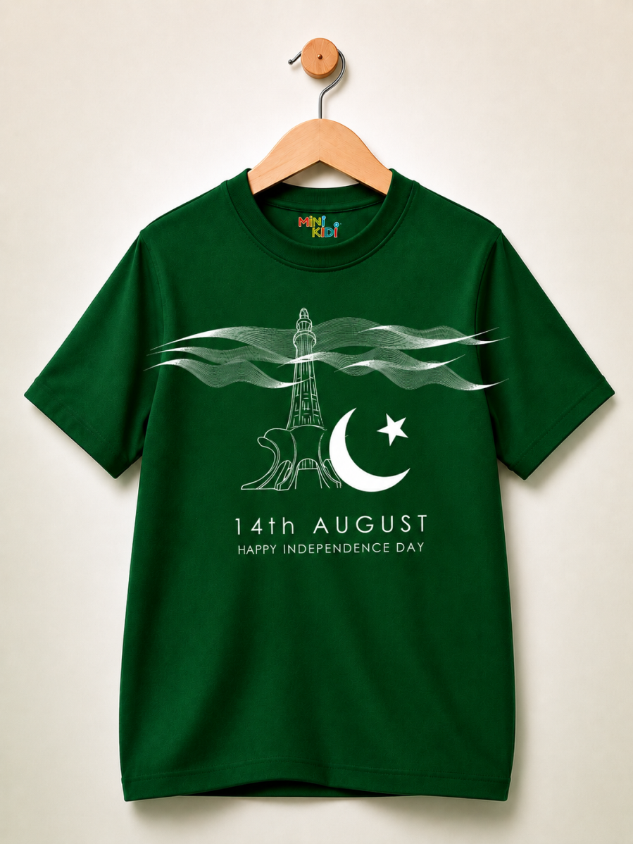 MiniKidi 14th August Minar-e-Pakistan Graphic T-Shirt