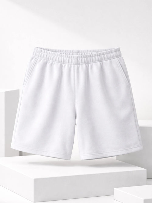 Cotton Jersey Shorts - White