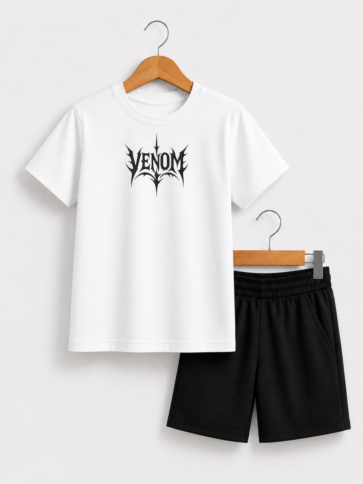 Venom Logo Graphic Kids T-Shirt & Shorts Set