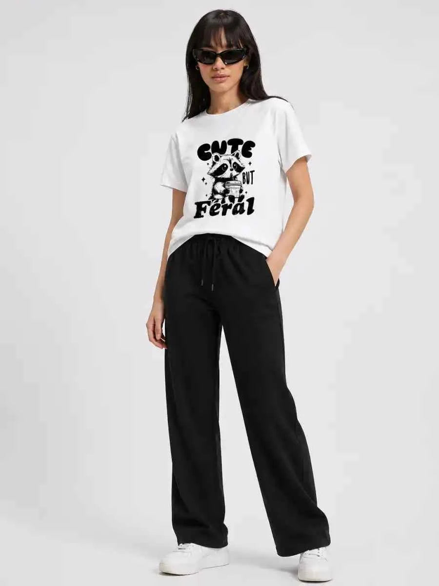 Mini Kidi’s “Cute But Feral” Graphic T-Shirt & Black trouser Set (Copy)