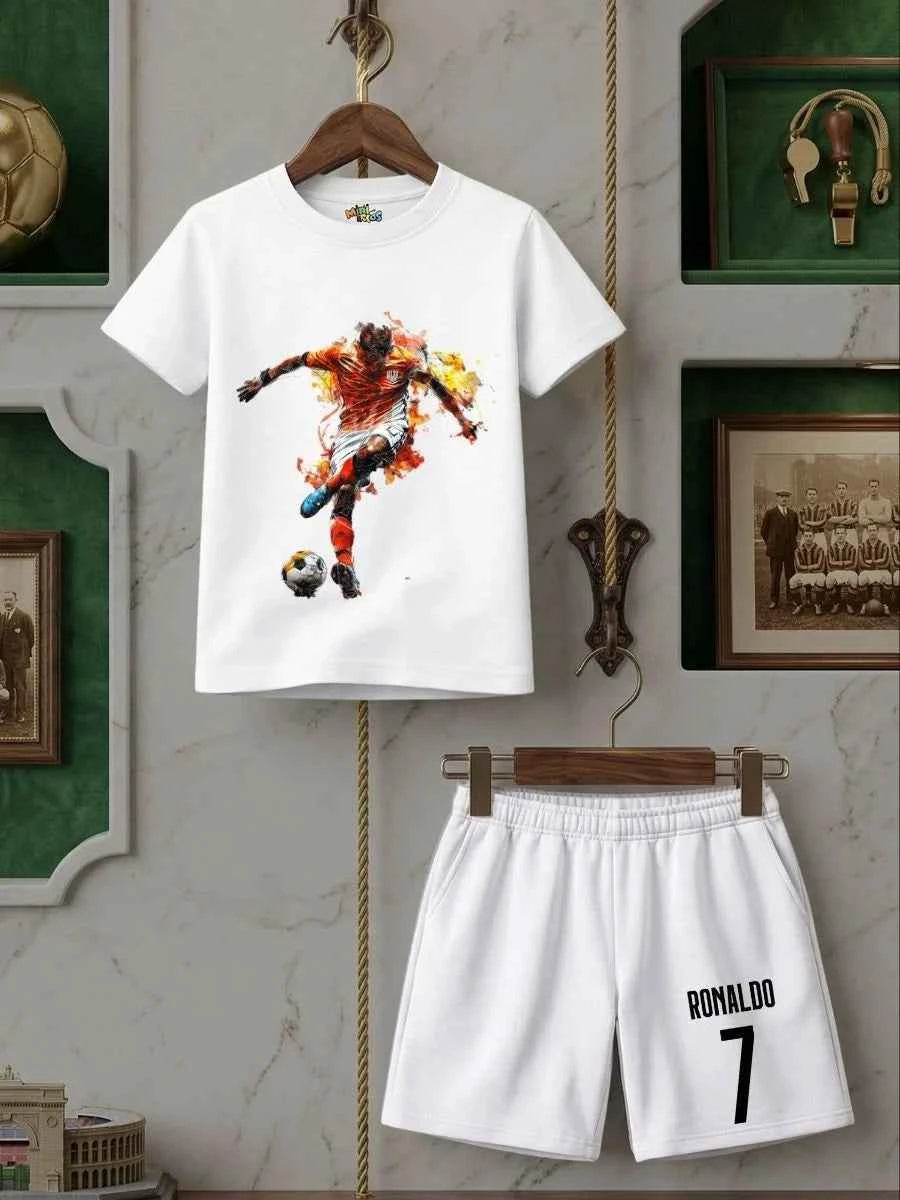 Ronaldo #7 Sports Set - White