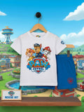 PAW Patrol Short Set - White & Royal Blue