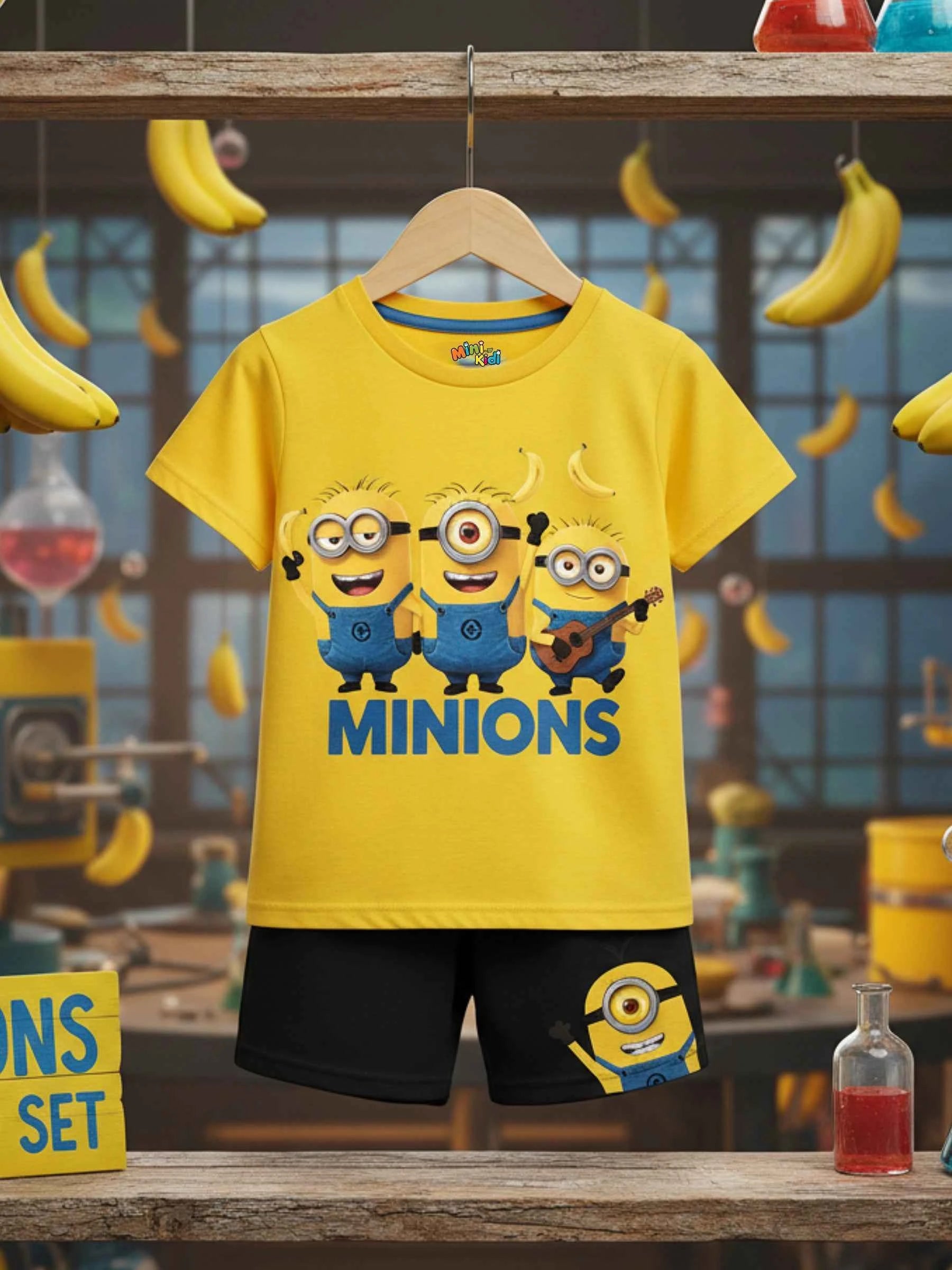 Minions Short Set - Lemon Yellow & Black