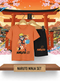 Naruto Ninja Short Set - Orange & Black
