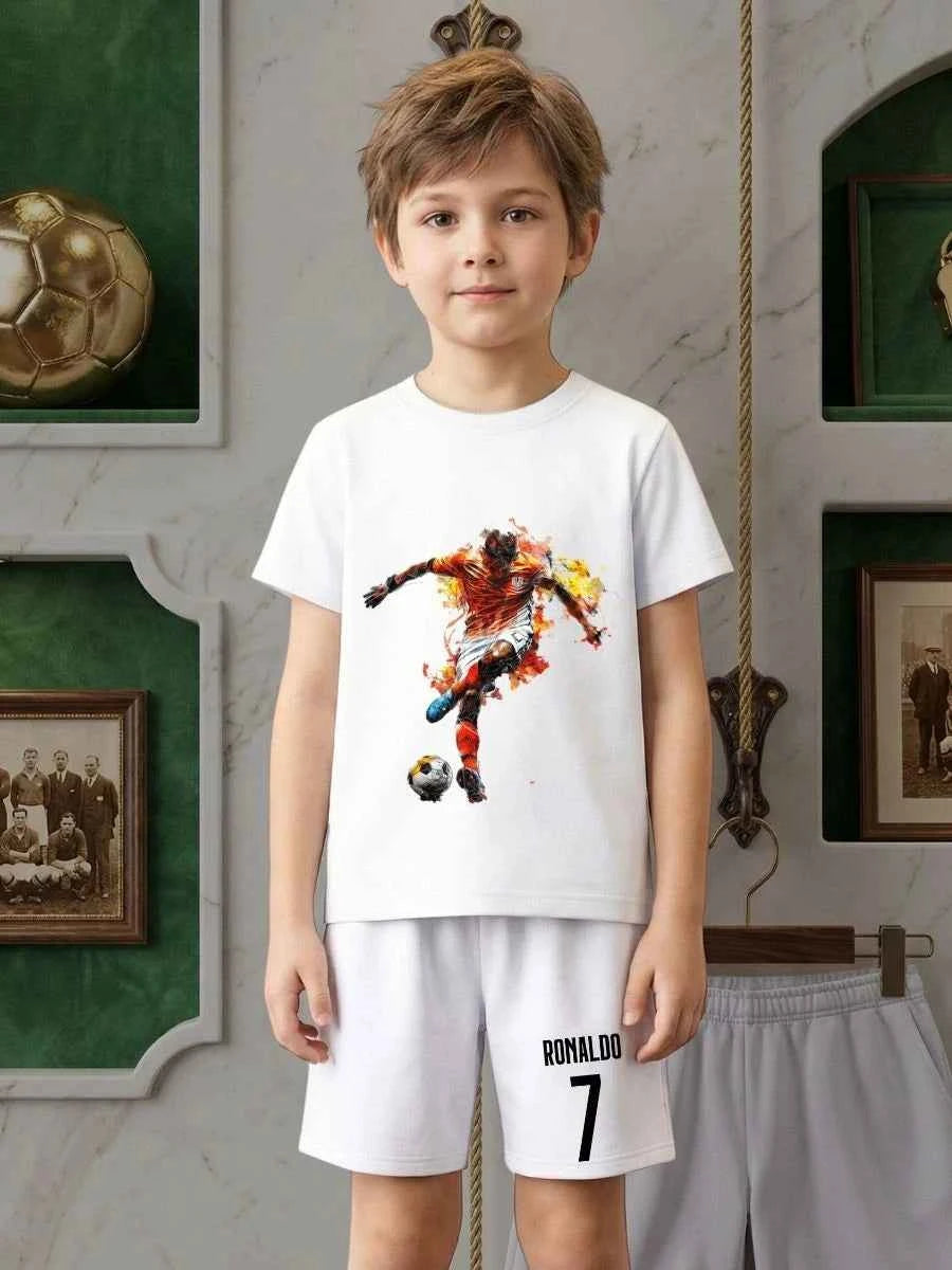 Ronaldo #7 Sports Set - White