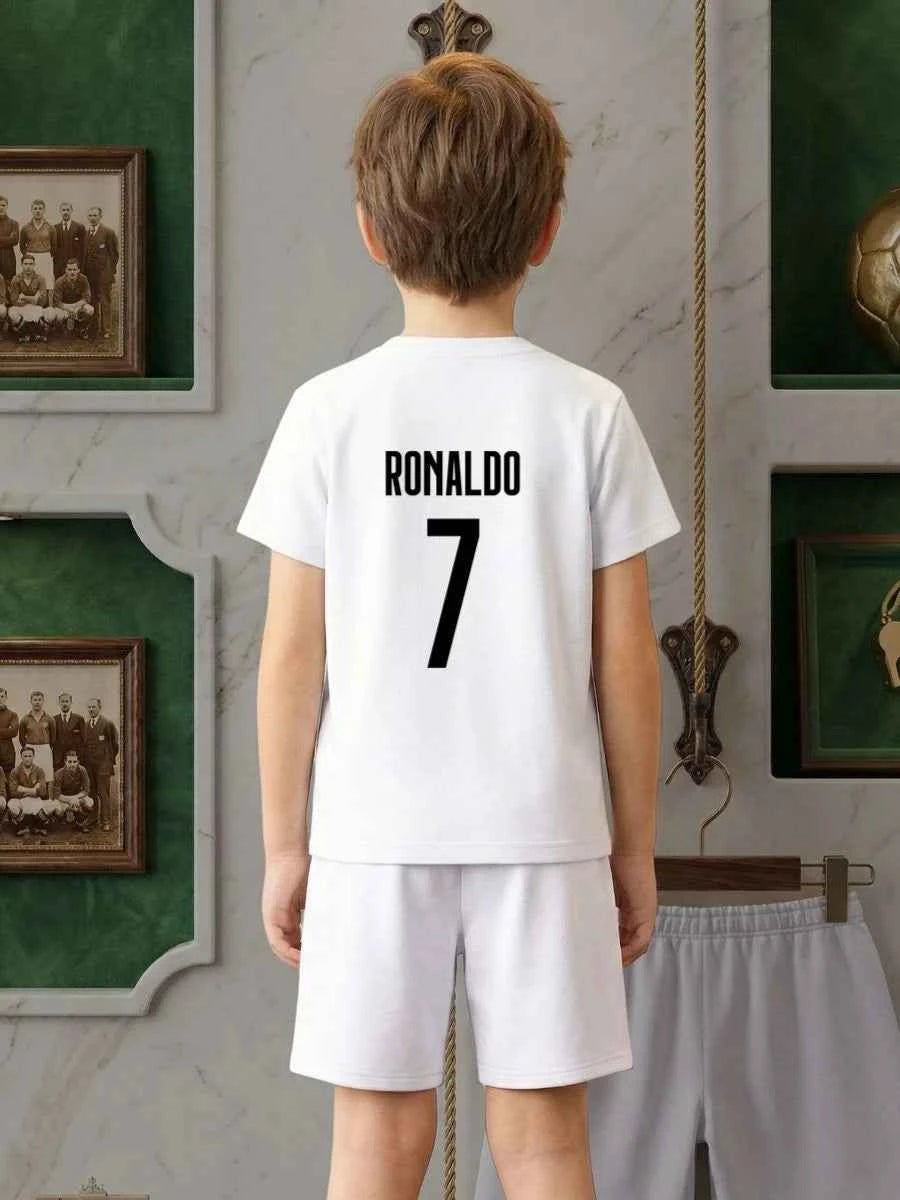 Ronaldo #7 Sports Set - White