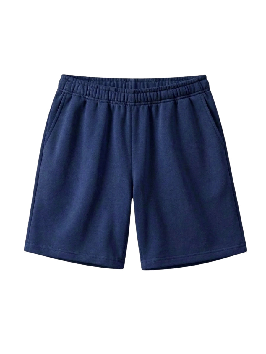 Cotton Jersey Shorts - Navy Blue