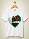 MiniKidi I Love Pakistan Graphic T-Shirt