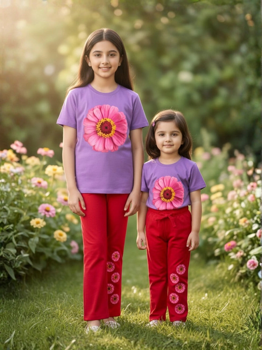 Zinnia Bloom Cotton Suit Set