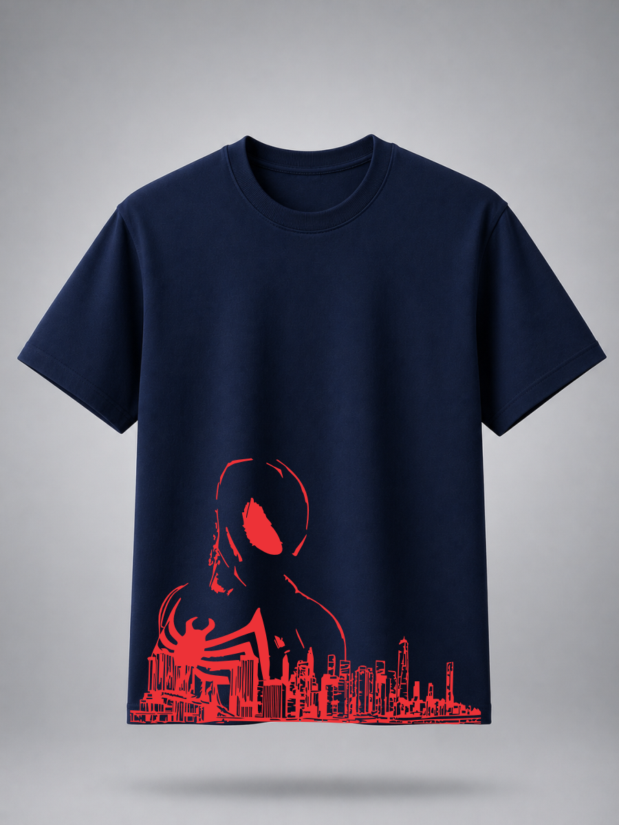 Spider-Man Shadow Skyline Graphic T-Shirt ⭐