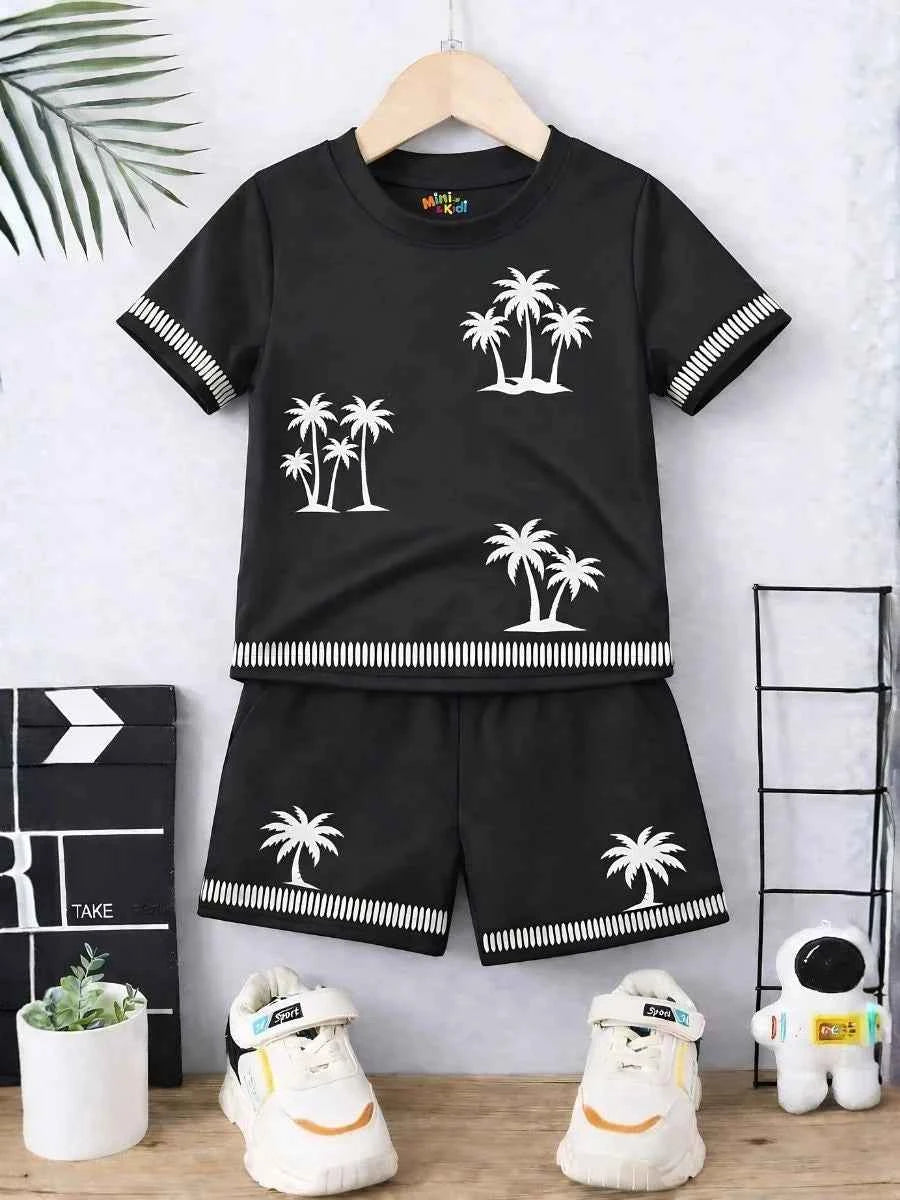 Midnight Palm Cotton Set