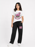 Mini Kidi’s “Girl Squad 95” Graphic Suit T-Shirt & Black trouser Set