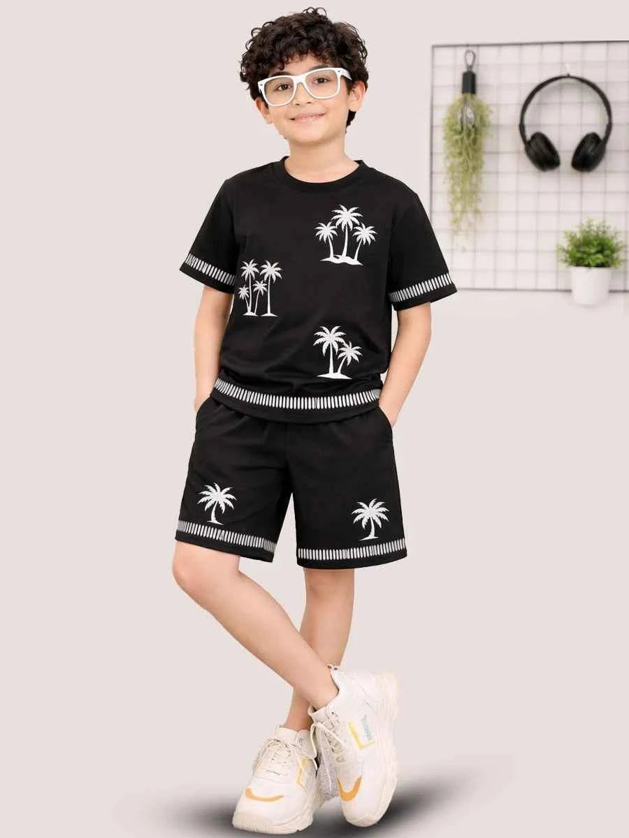 Midnight Palm Cotton Set