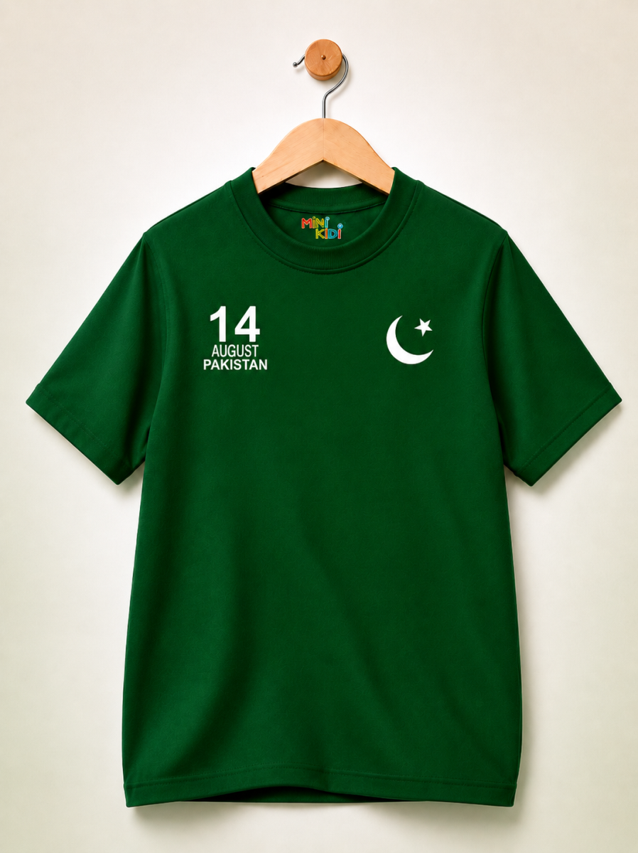 MiniKidi 14th August Pakistan Minimal Graphic T-Shirt