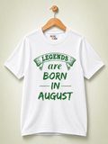 MiniKidi Legends Are Born in August Graphic T-Shirt