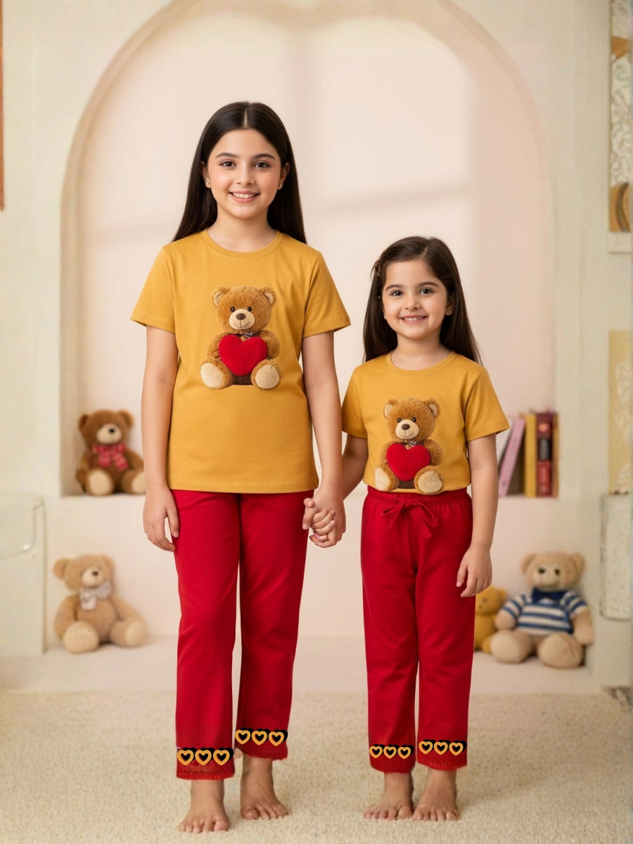Teddy Love Cotton Suit Set