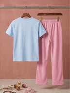 Kitten "Caught You Lookin" Sky Blue & Pink