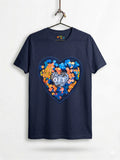 "OFF" Magic Heart Reversible Sequin T-Shirt - Midnight Navy
