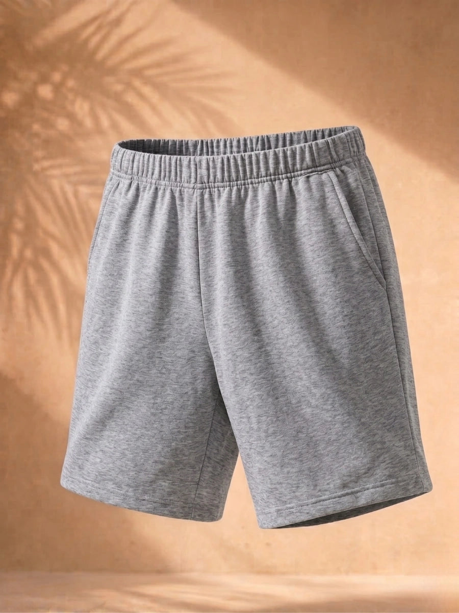 Cotton Jersey Shorts - Heather Grey