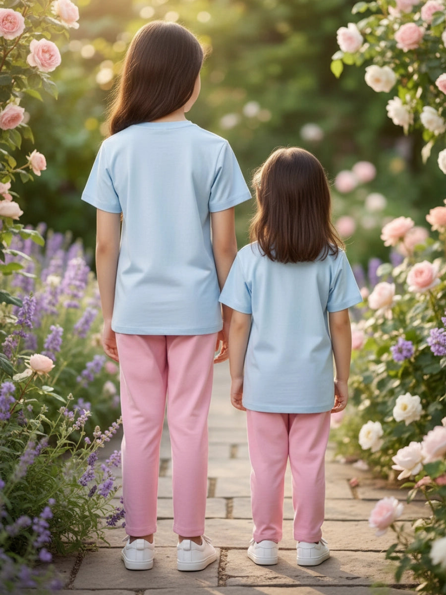 "Summer Chic" Sky Blue & Pink