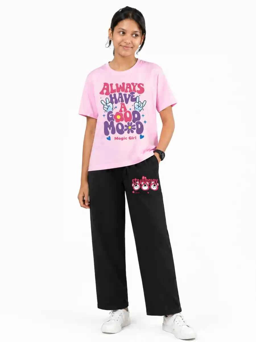 Mini Kidi’s Good Mood Printed Trouser Set (Copy)
