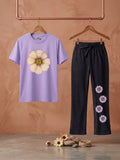 Lavender Daisy Cotton Suit Set