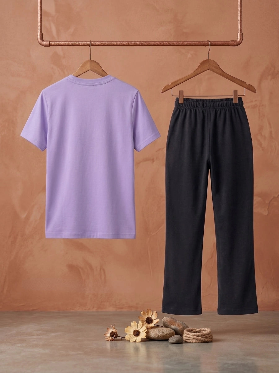 Lavender Daisy Cotton Suit Set