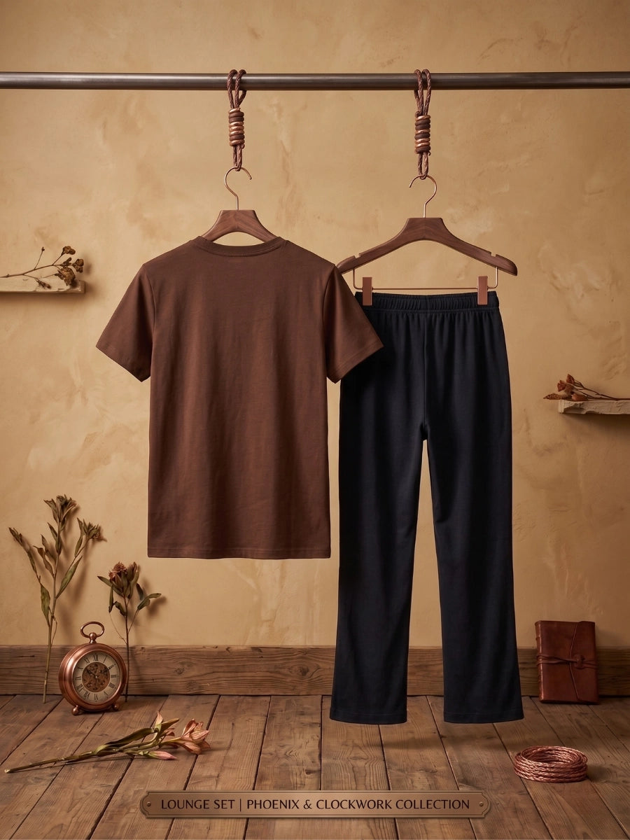 Vintage Phoenix Chocolate Brown & Black