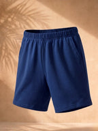 Cotton Jersey Shorts - Navy Blue