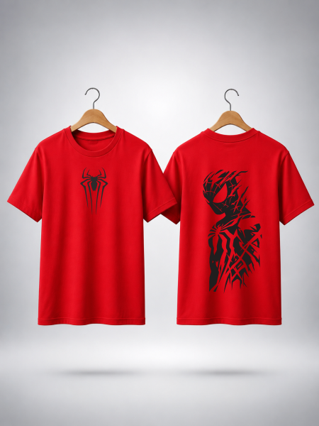 Spider Phantom Front & Back Graphic T-Shirt – White (Copy)