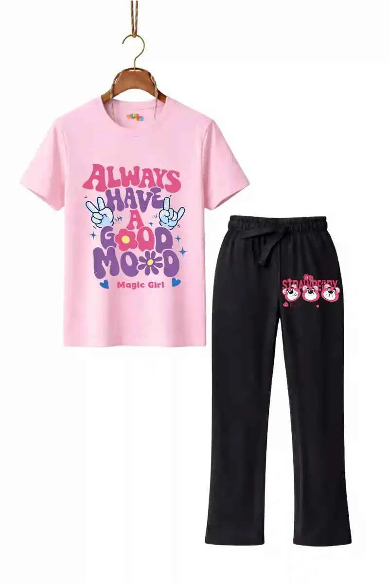 Mini Kidi’s Good Mood Printed Trouser Set (Copy)